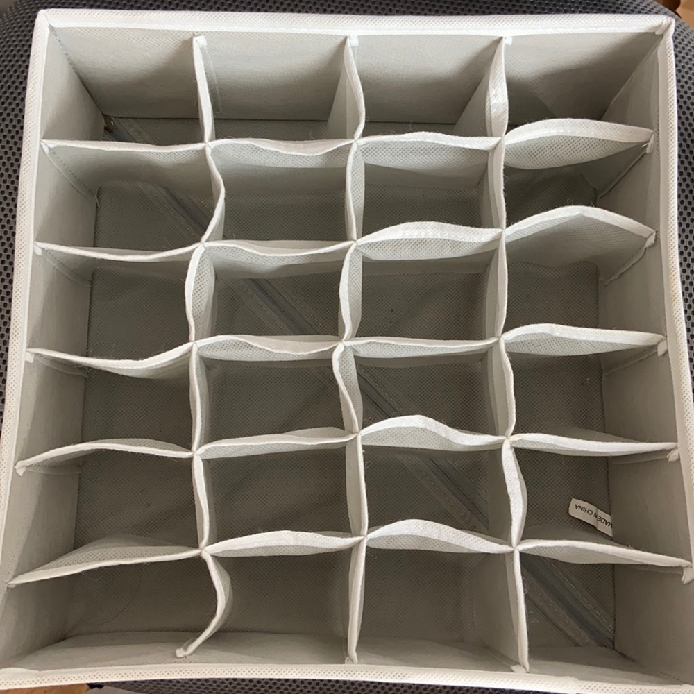 Foldable sock and underwear drawer organizer